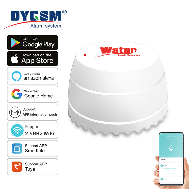Smart Home Google Assistant - Tuya WiFi Water Leak Detector Flood