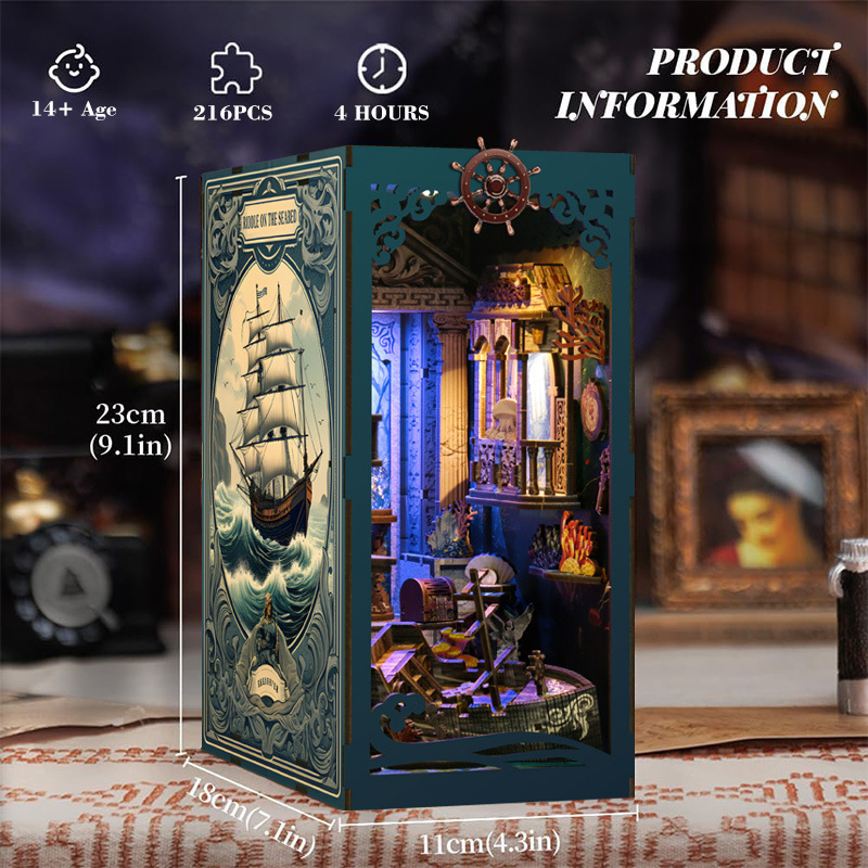 Smart Home Miniature - 3D Wooden DIY Bookend Puzzle Handmade