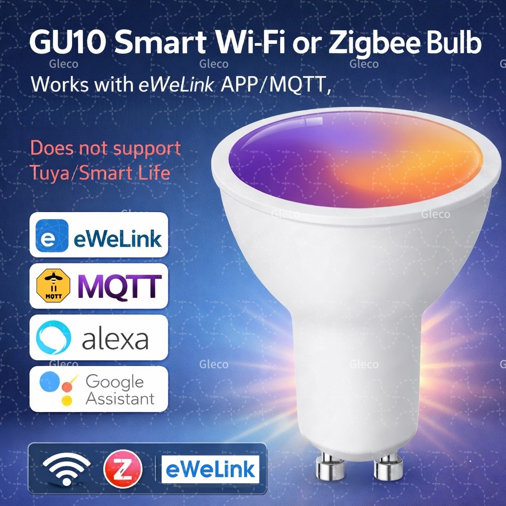 Smart Home Google Assistant - Ewelink GU10 Zigbee LED Bulbs Wifi