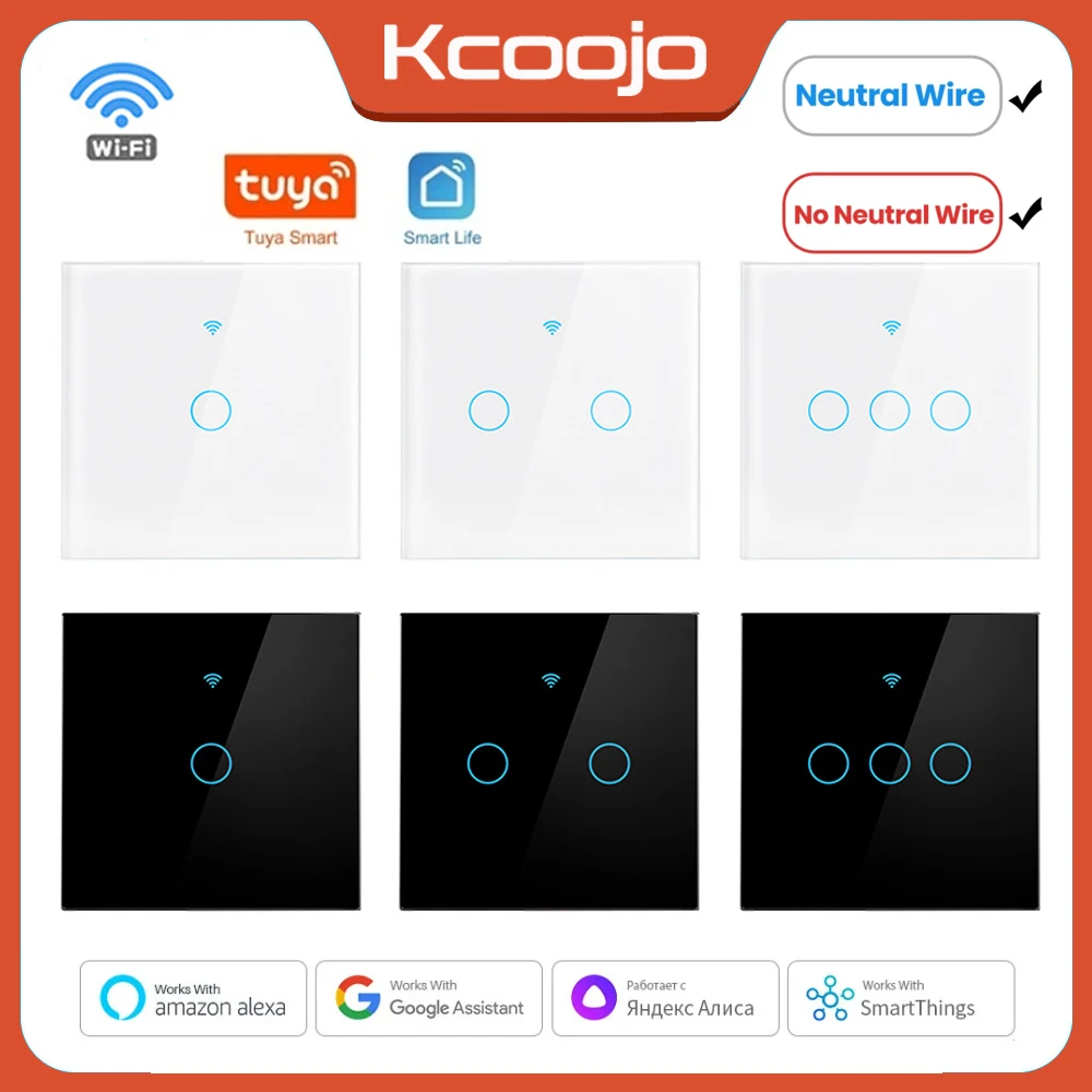 Smart Home Google Assistant - Tuya Wifi EU Smart Switches 1/2/3/4Gang