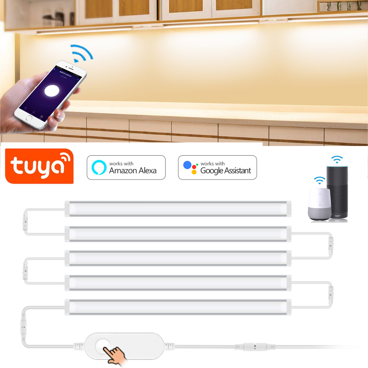 Smart Home Furniture - 1-5 Pcs Kitchen Tuya Smart LED