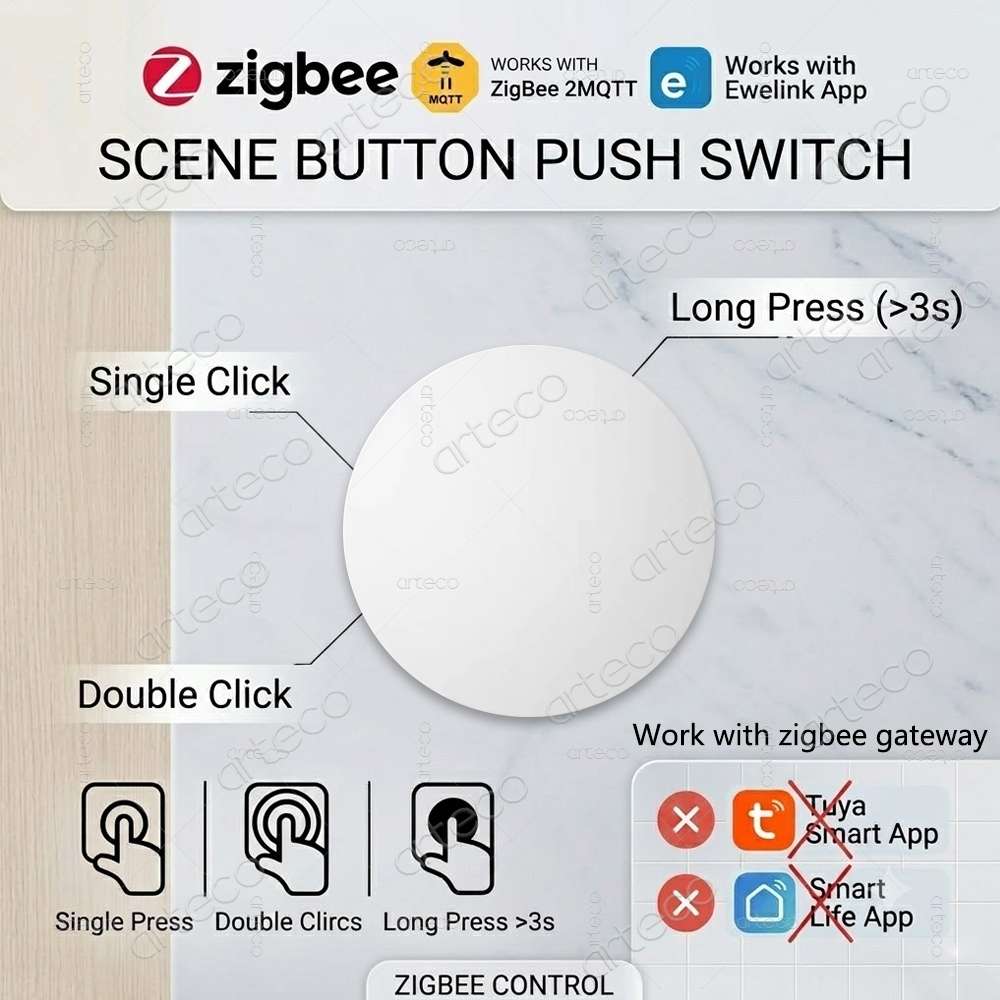 Smart Home Keyestudio - Zigbee Button Scene Switch Wireless Remote