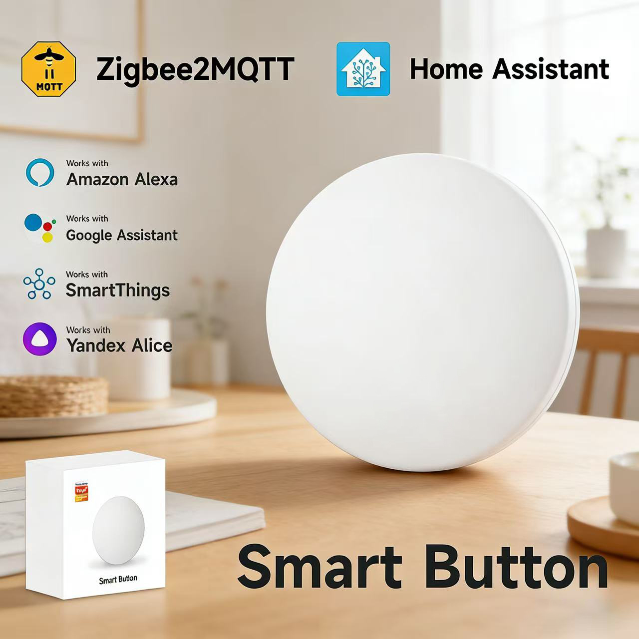 Smart Home Keyestudio - Zigbee3.0 2MQTT Smart Button Scene Switch