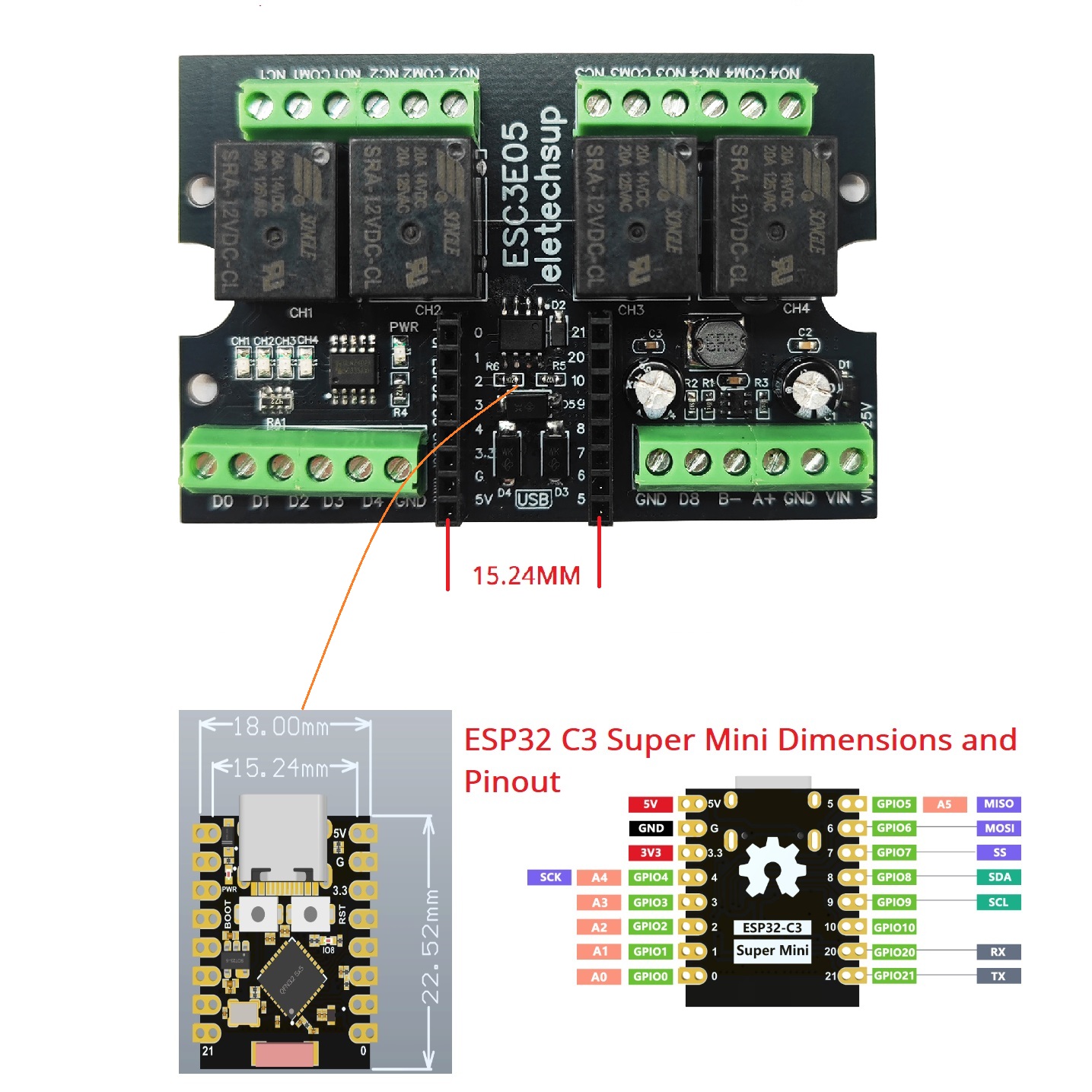 ESC3B04 ESP32-C3 Industrial Re - đánh giá và giá Smart Home With Plc