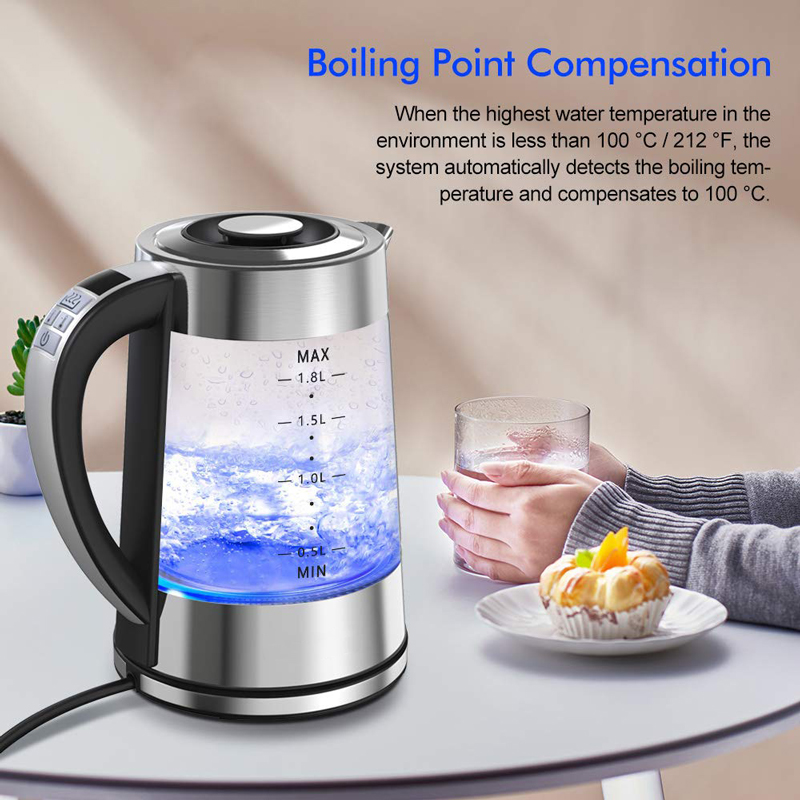 Smart Thermostatic Glass Elect - đánh giá và giá Home Smart Kettle