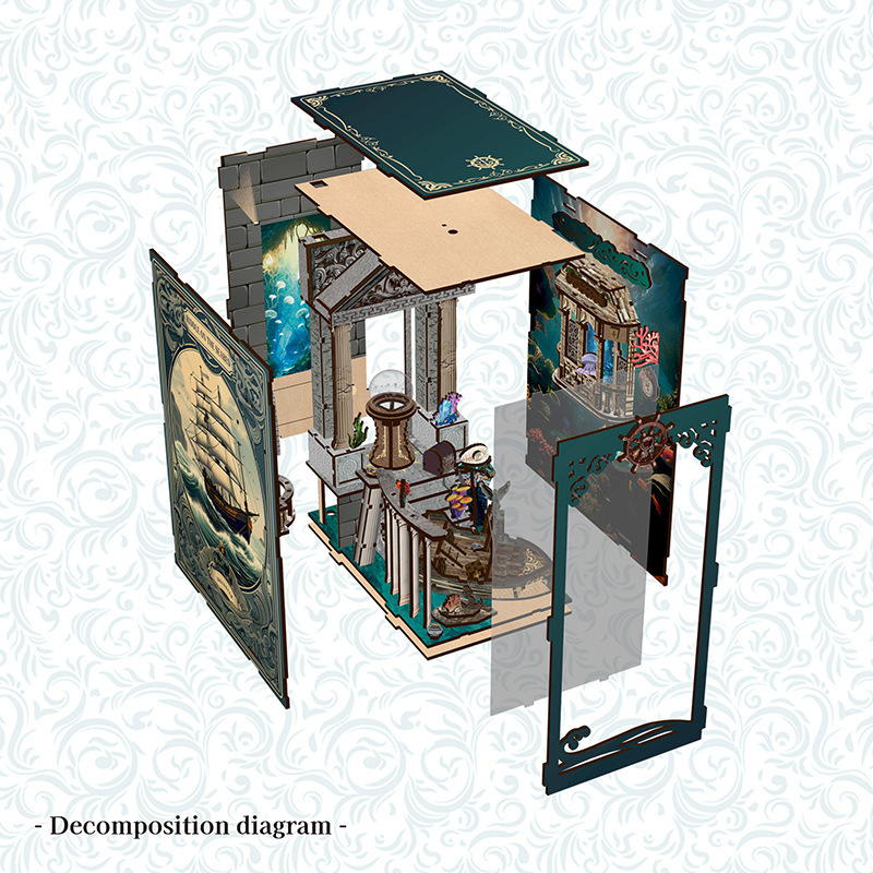 3D Wooden DIY Bookend Puzzle H - đánh giá và giá Smart Home Miniature