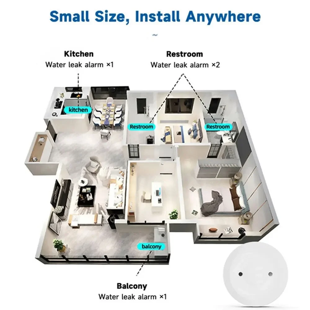 Zigbee Water Leak Sensor for T - đánh giá và giá Smart Home Google Assistant