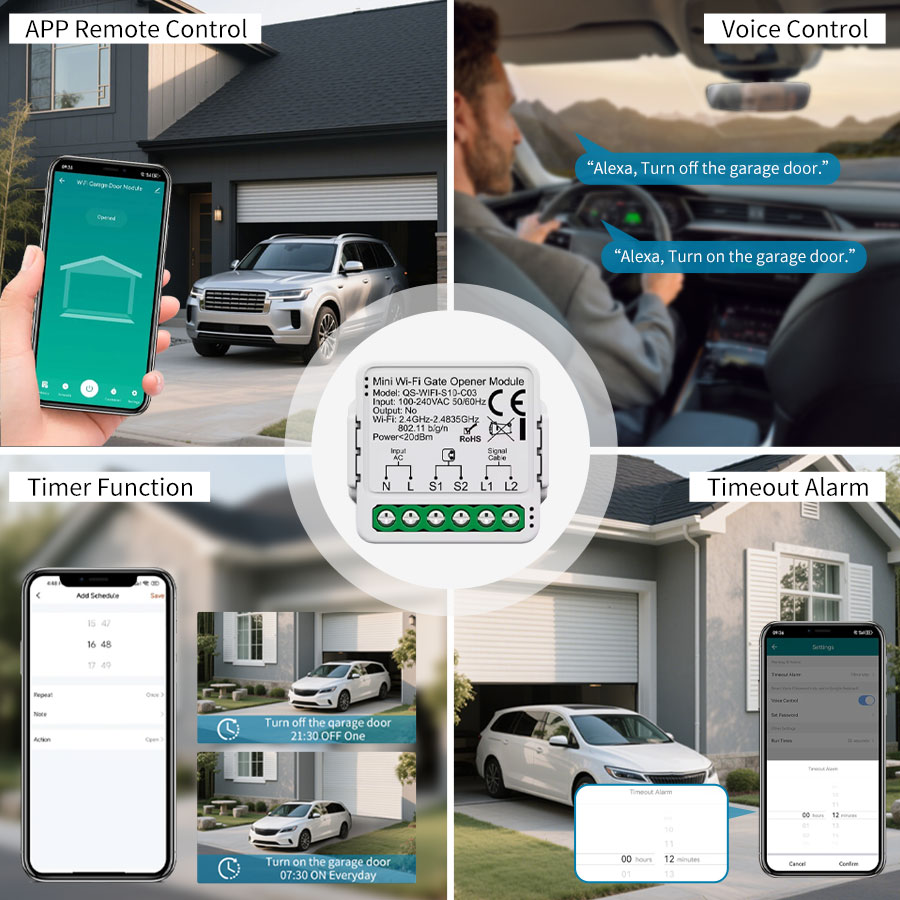 Tuya Smart WiFi or Zigbee Gara - đánh giá và giá Smart Home Google Assistant