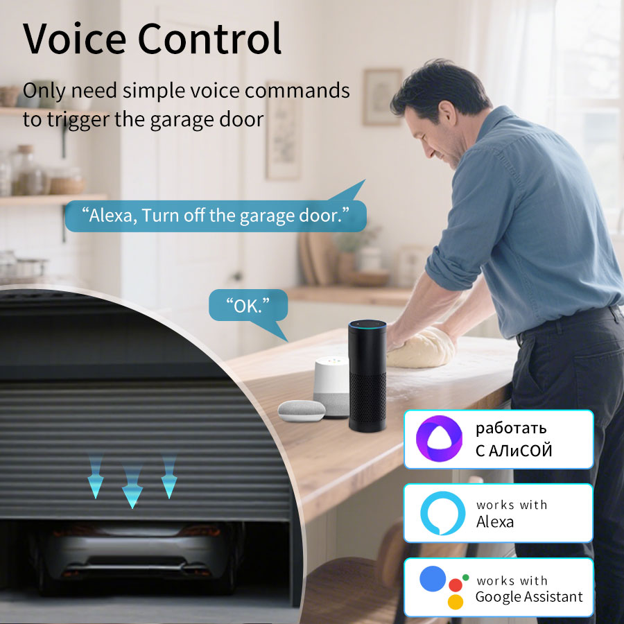 Tuya Smart WiFi or Zigbee Gara - đánh giá và giá Smart Home Google Assistant