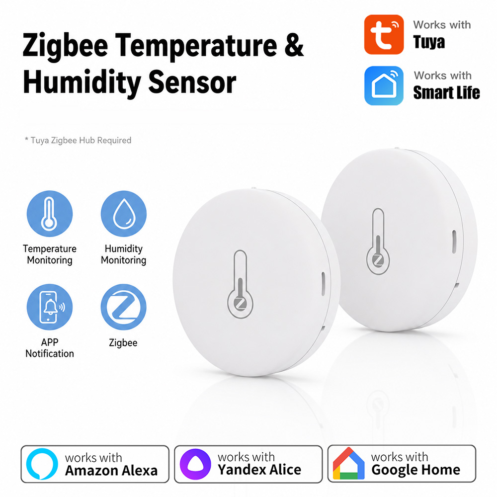 Tuya Zigbee Temperature And Hu - đánh giá và giá Smart Home Miniature