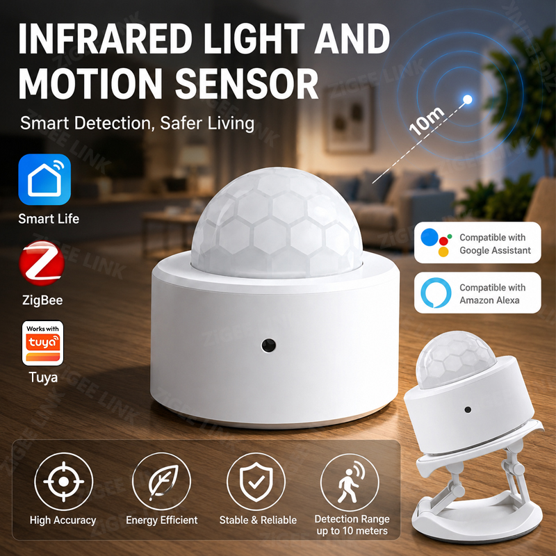 ZigBee 3.0 PIR Motion Sensor W - đánh giá và giá Smart Home Google Assistant