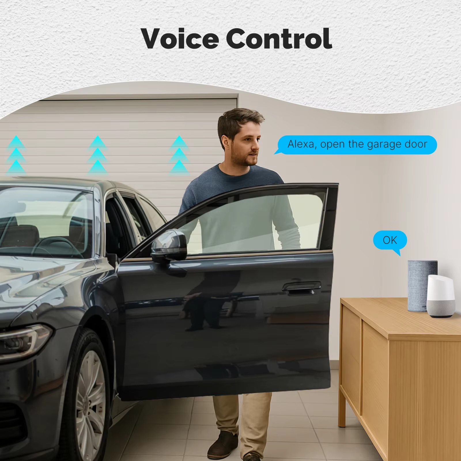 MOES Zigbee Garage Door Contro - đánh giá và giá Smart Home Google Assistant