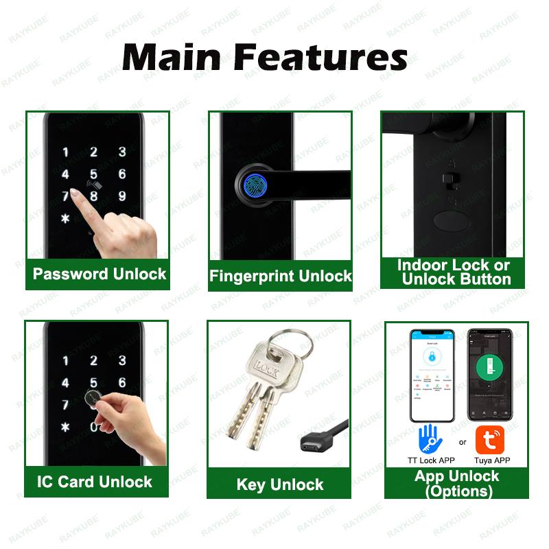 RAYKUBE K8 Smart Door Lock TTl - đánh giá và giá Smart Home Keyestudio