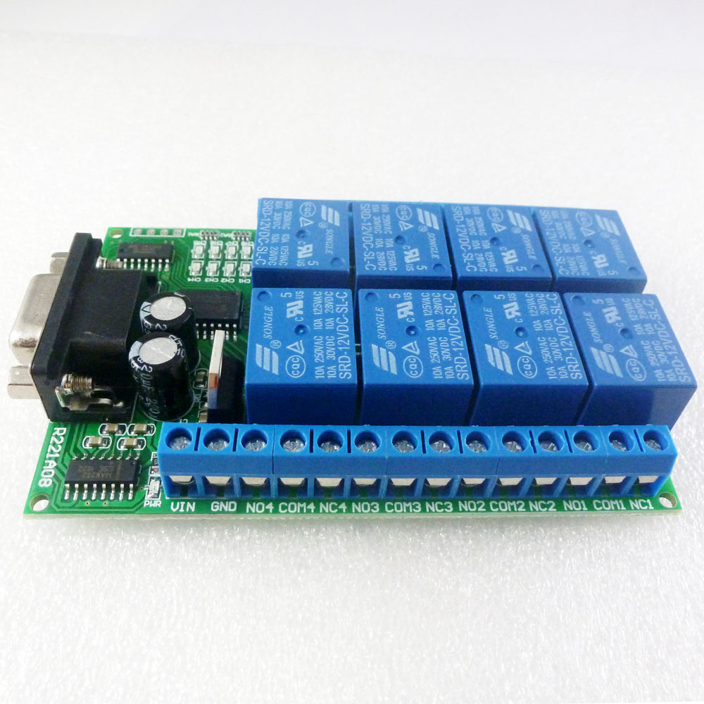 8 Channel DC 12V RS232 Relay B - đánh giá và giá Smart Home With Plc