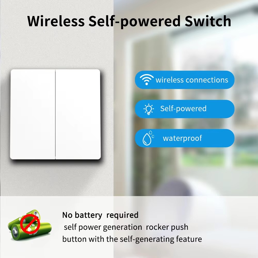 RF433 Self-Powered Wireless Li - đánh giá và giá Smart Home Switch