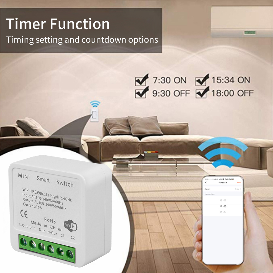2 Way Mini DIY Smart Switch Tu - đánh giá và giá Smart Home Google Assistant